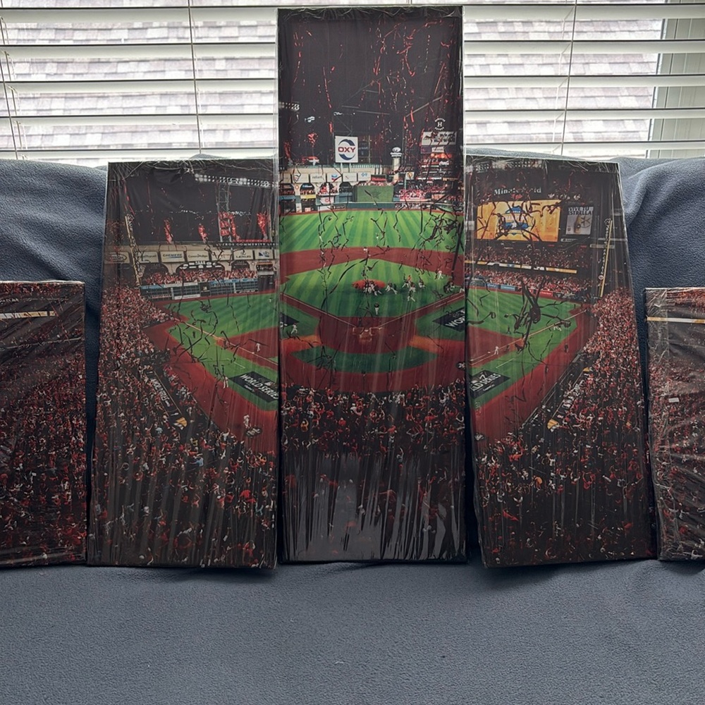 Five(5)piece Houston Astros World Series win colloge set